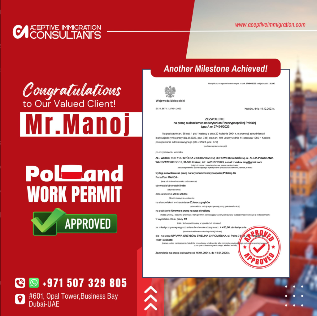 Manoj Poland Work Permit
